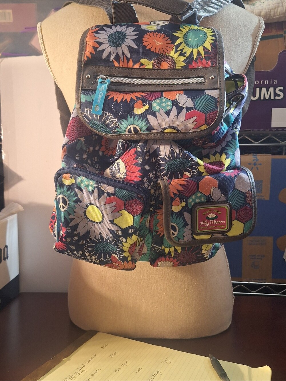 Lily Bloom Riley Medium Backpack is a stylish and colorful Sunflower Backpack